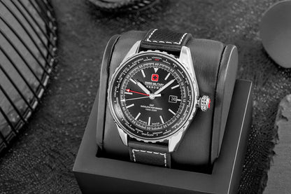 Zegarek Męski SWISS MILITARY HANOWA Afterburn GMT SMWGB0003201 + BOX – zdjęcie 7