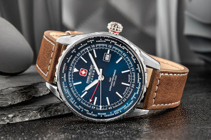 Zegarek Męski SWISS MILITARY HANOWA Afterburn GMT SMWGB0003202 + BOX – zdjęcie 8