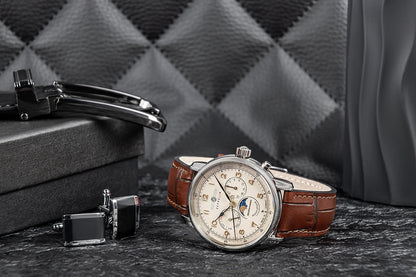 Zegarek Męski ZEPPELIN LZ121 Mediterranee Moonphase 9636-5 + BOX – zdjęcie 8
