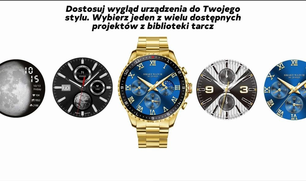 Smartwatch Męski GRAVITY GT16-1 Gold / Złota Bransoleta – zdjęcie 15