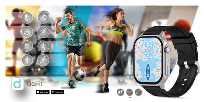 Smartwatch Gravity GT15-9 Czarny Pasek Silikonowy + Srebrna Bransoleta – zdjęcie 15