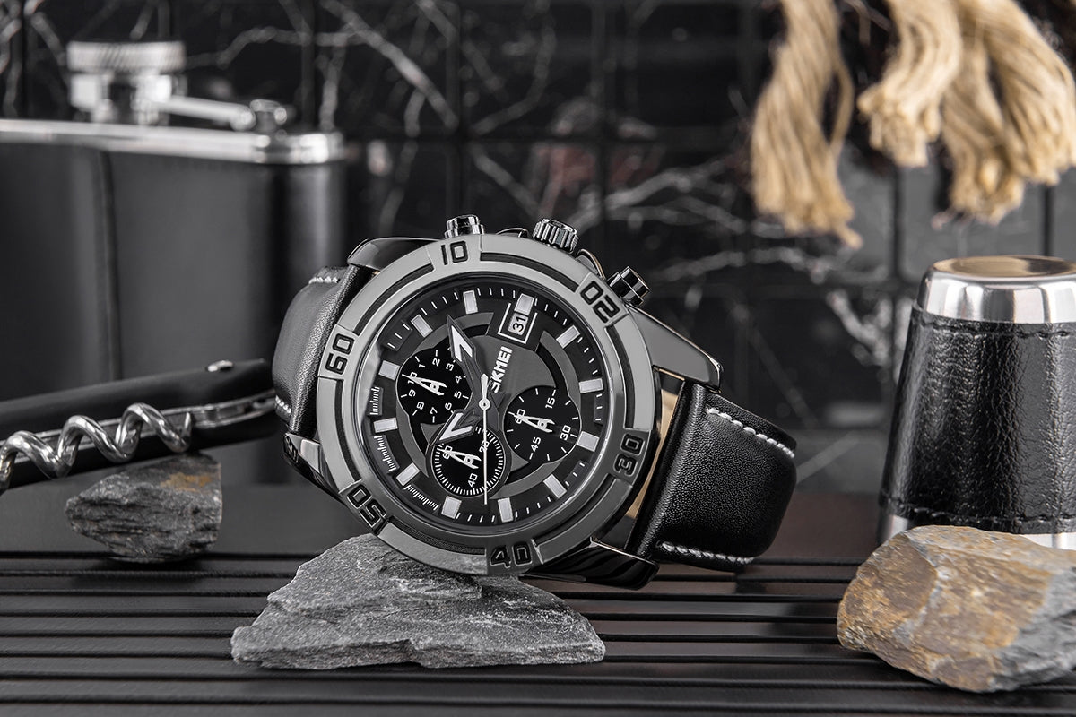 Zegarek Męski Skmei 9156SIBK + BOX – zdjęcie 7