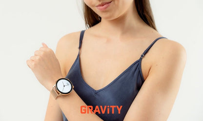 Smartwatch Gravity Różowe Złoto Pasek + Bransoleta GT11-7 – zdjęcie 3