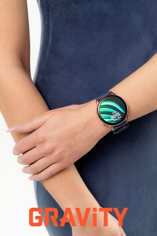 Smartwatch Gravity Różowe Złoto Pasek + Bransoleta GT11-6 – zdjęcie 4