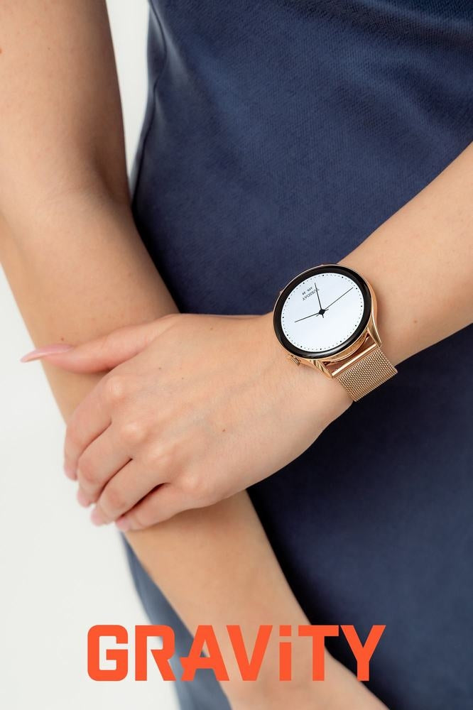 Smartwatch Gravity Różowe Złoto Pasek + Bransoleta GT11-7 – zdjęcie 4