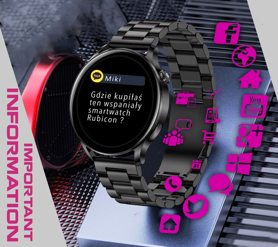 Smartwatch Damski RUBICON RNCE81 Rose Gold SMARUB131 – zdjęcie 16