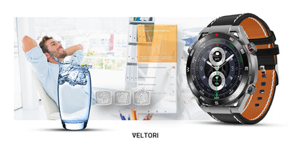 Smartwatch VELTORI VT100-1 + Czarny Pasek Silikonowy + Czarny Eko Skóra – zdjęcie 14