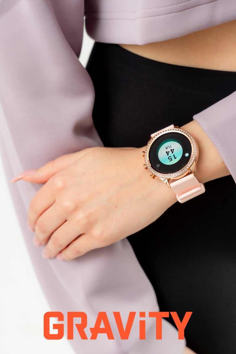 Smartwatch Gravity Różowe Złoto Pasek i Bransoleta GT5-5 – zdjęcie 3