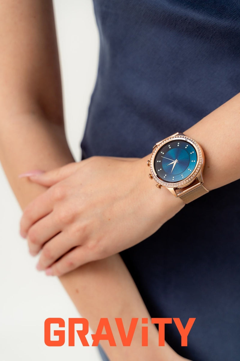 Smartwatch Gravity Różowe Złoto Pasek i Bransoleta GT5-7 – zdjęcie 3