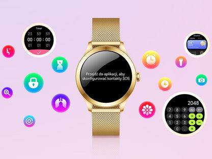 Smartwatch Gravity Różowo Złoty 2 Paski GT25-1 PRO – zdjęcie 16