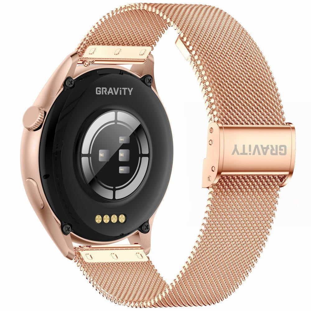 Smartwatch Gravity Różowe Złoto Pasek + Bransoleta GT11-6 – zdjęcie 11