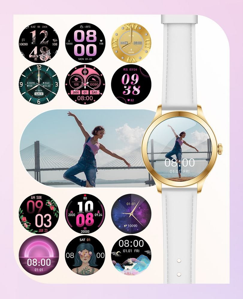 Smartwatch Gravity Biało Złoty 2 Paski GT25-2 PRO – zdjęcie 14