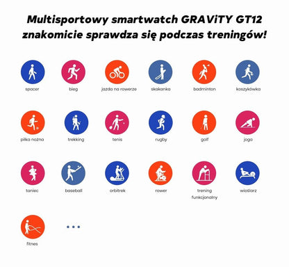 Smartwatch Damski GRAVITY GT12-3 Różowy Pasek Silikonowy + Bransoleta – zdjęcie 8