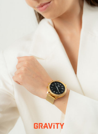 Smartwatch Gravity Złoty Pasek i Bransoleta  GT5-1 – zdjęcie 4