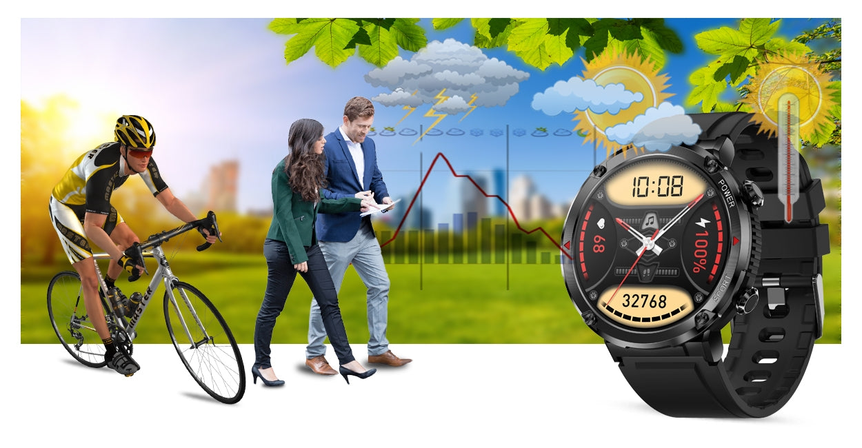 Smartwatch Gravity GT21-2 + Pomarańczowy Pasek Silikonowy – zdjęcie 15
