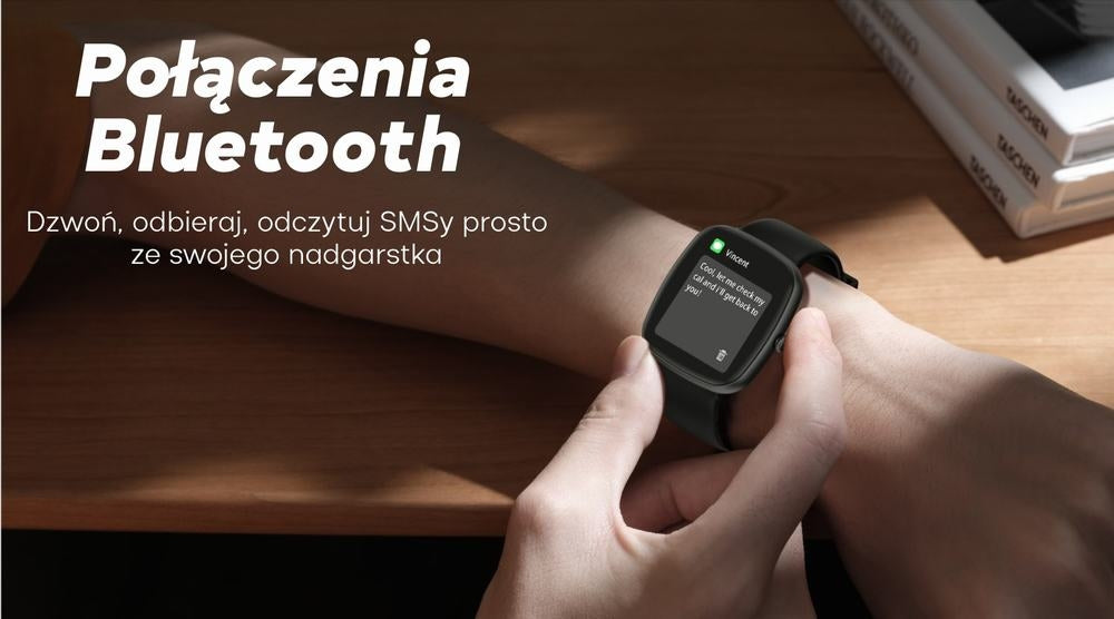 Smartwatch Damski GRAVITY GT18-7 Beżowy Pasek Silikonowy + Czarny Pasek – zdjęcie 10