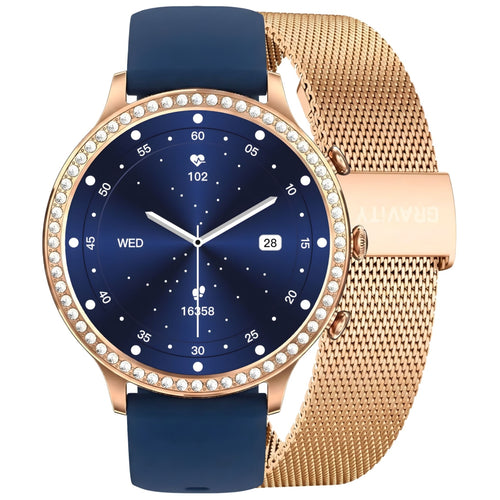 Smartwatch Gravity Różowe Złoto Pasek i Bransoleta GT5-6