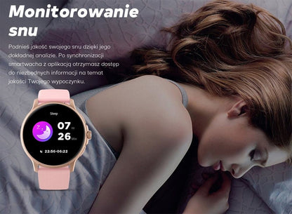 Smartwatch Damski GRAVITY GT12-2 Granatowy Pasek Silikonowy + Czarna – zdjęcie 9