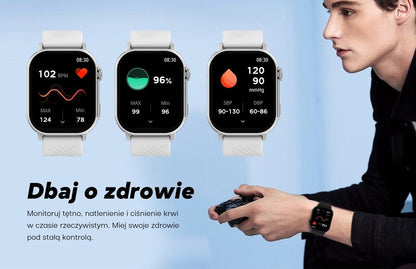 Smartwatch Damski GRAVITY GT15-12 Granatowy Pasek Silikonowy + Czarna – zdjęcie 10