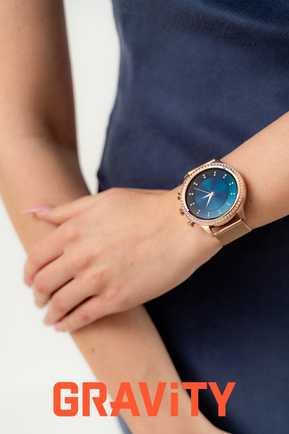 Smartwatch Gravity Różowe Złoto Pasek i Bransoleta GT5-8 – zdjęcie 4