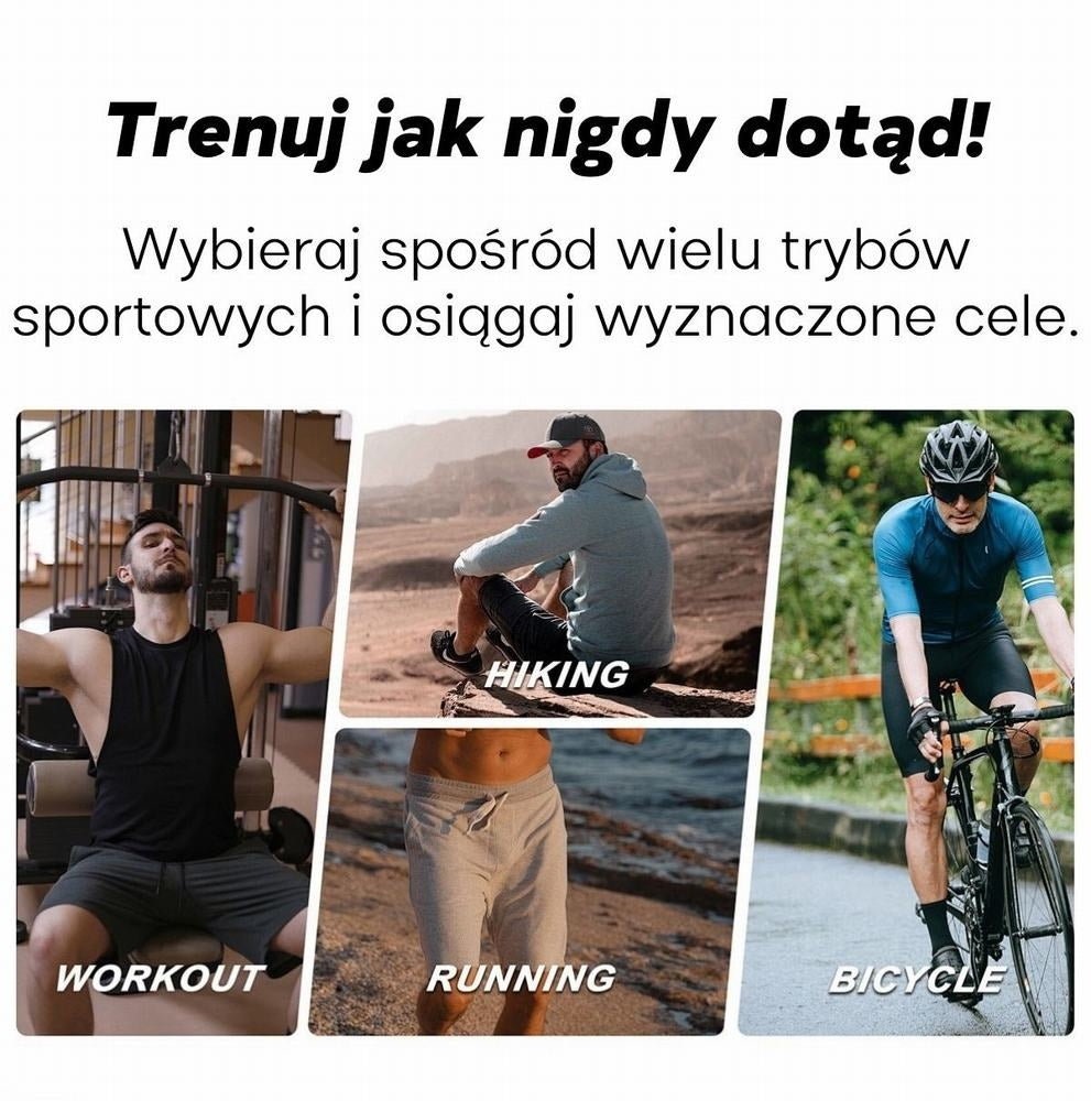 Smartwatch Męski GRAVITY GPS GT24-2 Czarny Pasek Silikonowy + Biały Pasek – zdjęcie 6