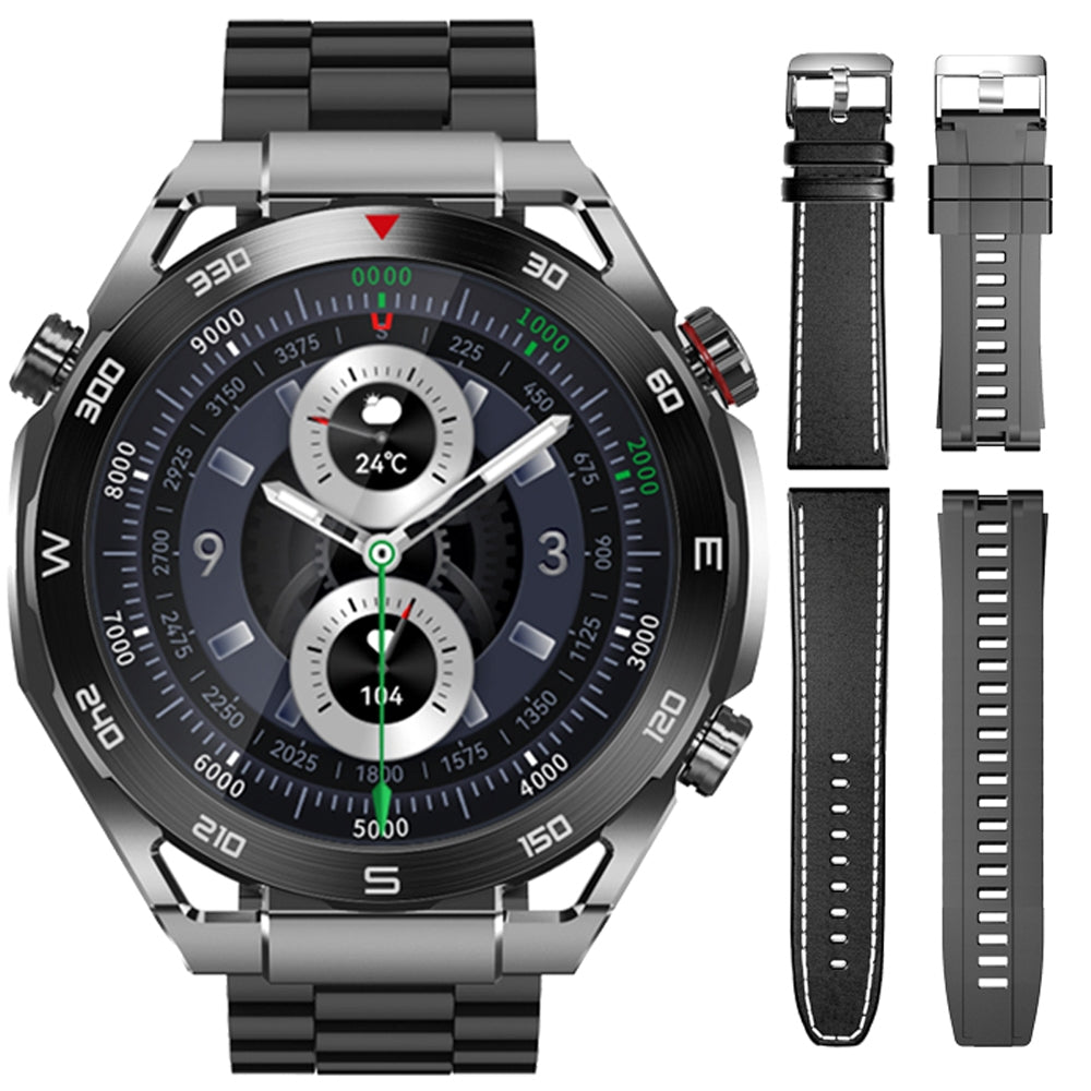 Smartwatch VELTORI VT100-1 + Czarny Pasek Silikonowy + Czarny Eko Skóra – zdjęcie 2