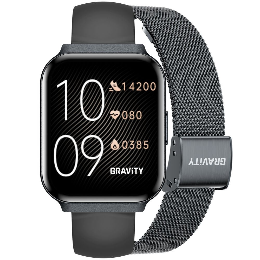 Smartwatch Gravity Czarny Pasek + Bransoleta GT44-5
