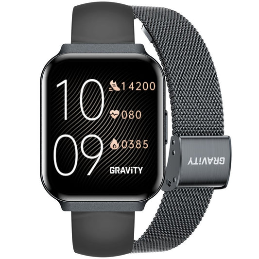 Smartwatch Gravity Czarny Pasek + Bransoleta GT44-5