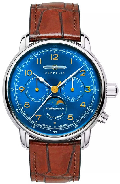 Zegarek Męski ZEPPELIN Mediterranee Moonphase 9636-3 + BOX