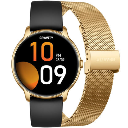 Smartwatch Gravity Złoty Pasek + Bransoleta GT31-2
