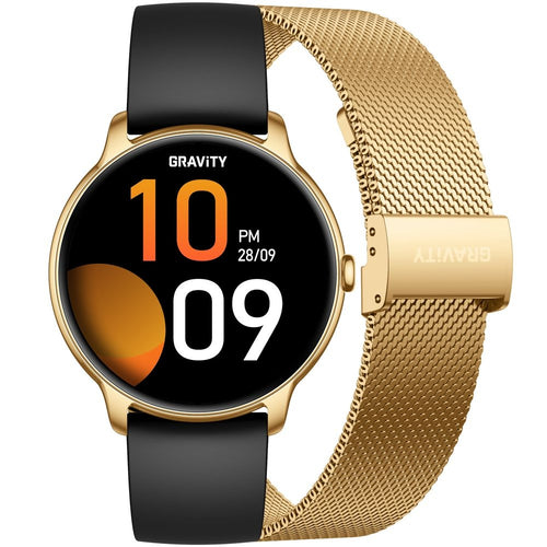 Smartwatch Gravity Złoty Pasek + Bransoleta GT31-2