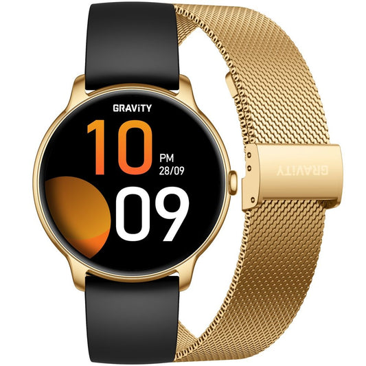 Smartwatch Gravity Złoty Pasek + Bransoleta GT31-2