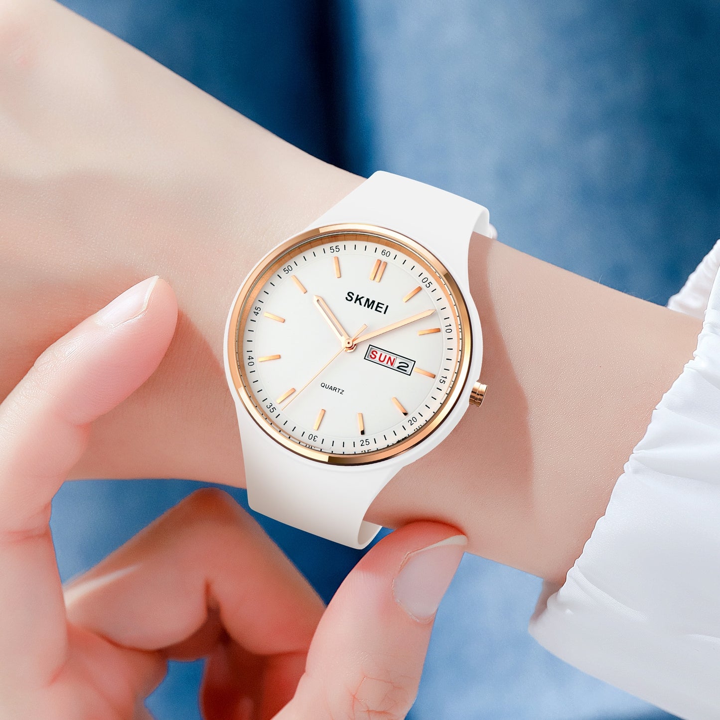 Zegarek Damski Skmei 1747WT + BOX – zdjęcie 2