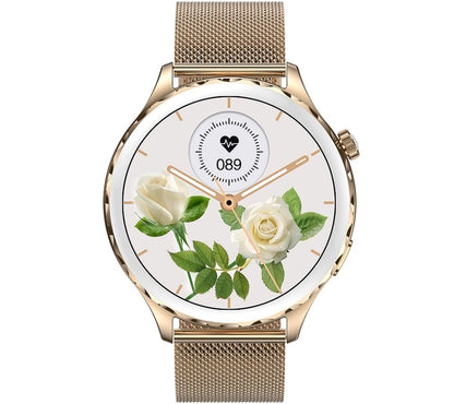 Smartwatch Damski Rubicon RNCF02-2 Złoty + Pasek Różowy – zdjęcie 2