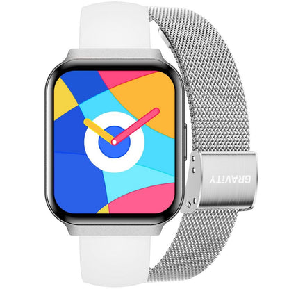 Smartwatch Gravity Srebrny Pasek + Bransoleta GT44-4