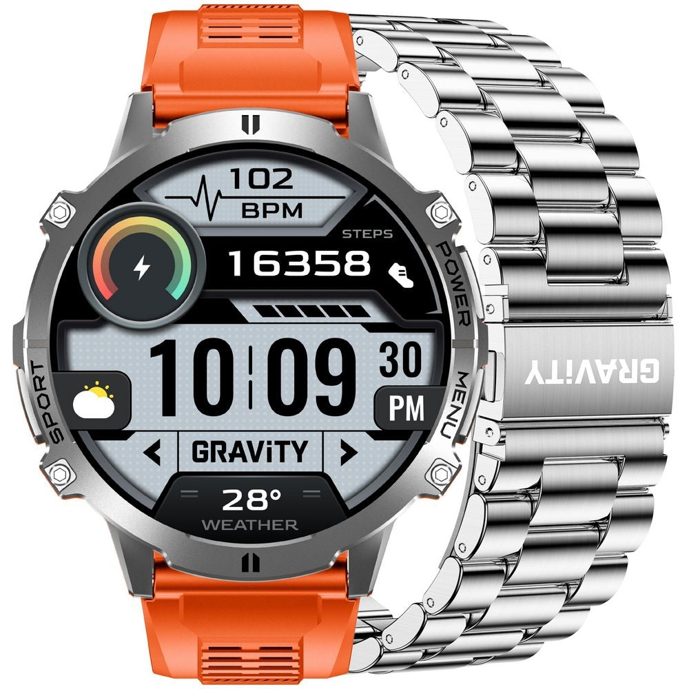 Smartwatch Gravity Grafitowy Pasek + Bransoleta GT42-4
