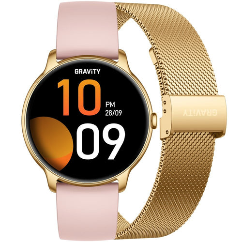 Smartwatch Gravity Złoty Pasek + Bransoleta GT31-1