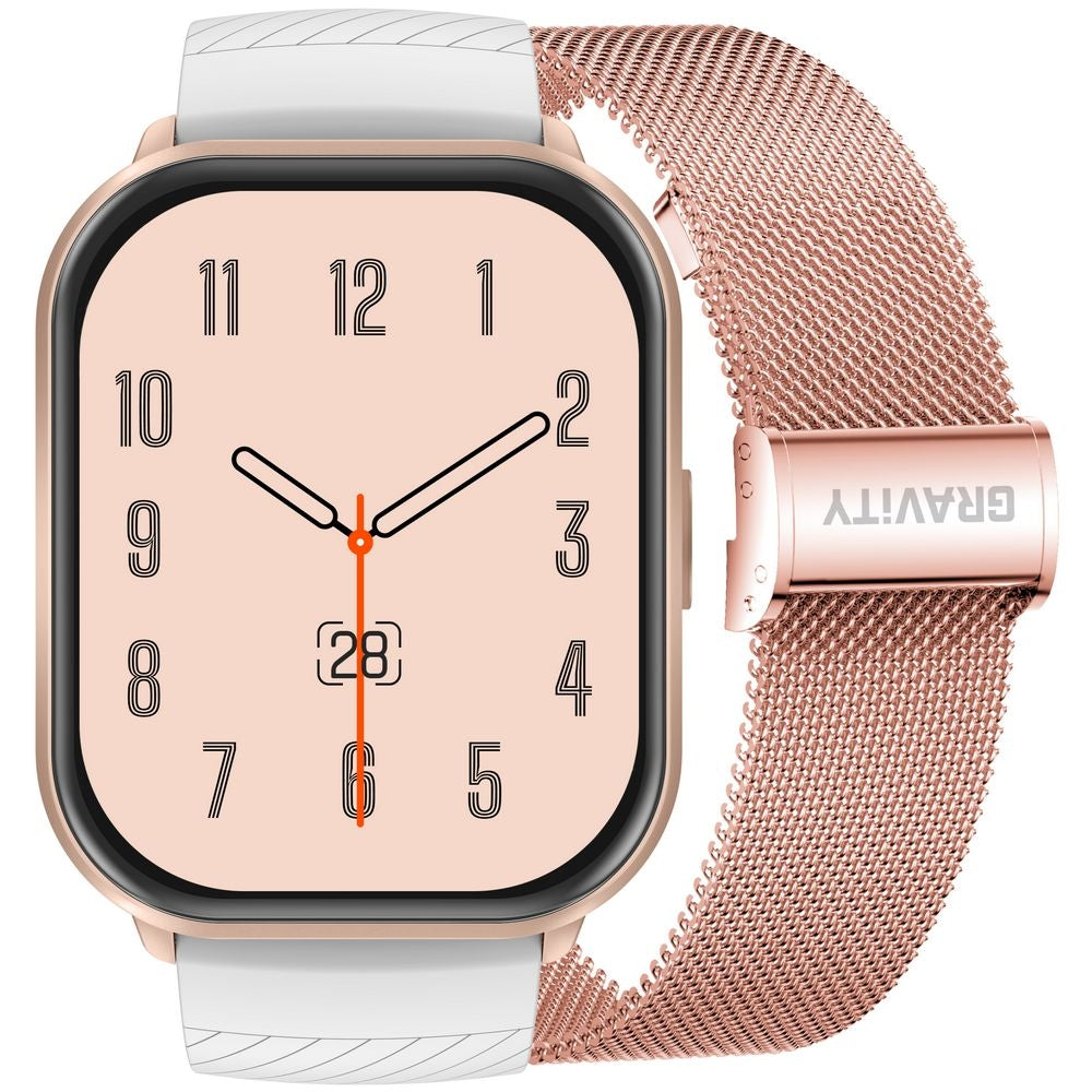 Smartwatch Gravity Różowy Pasek + Bransoleta GT43-4