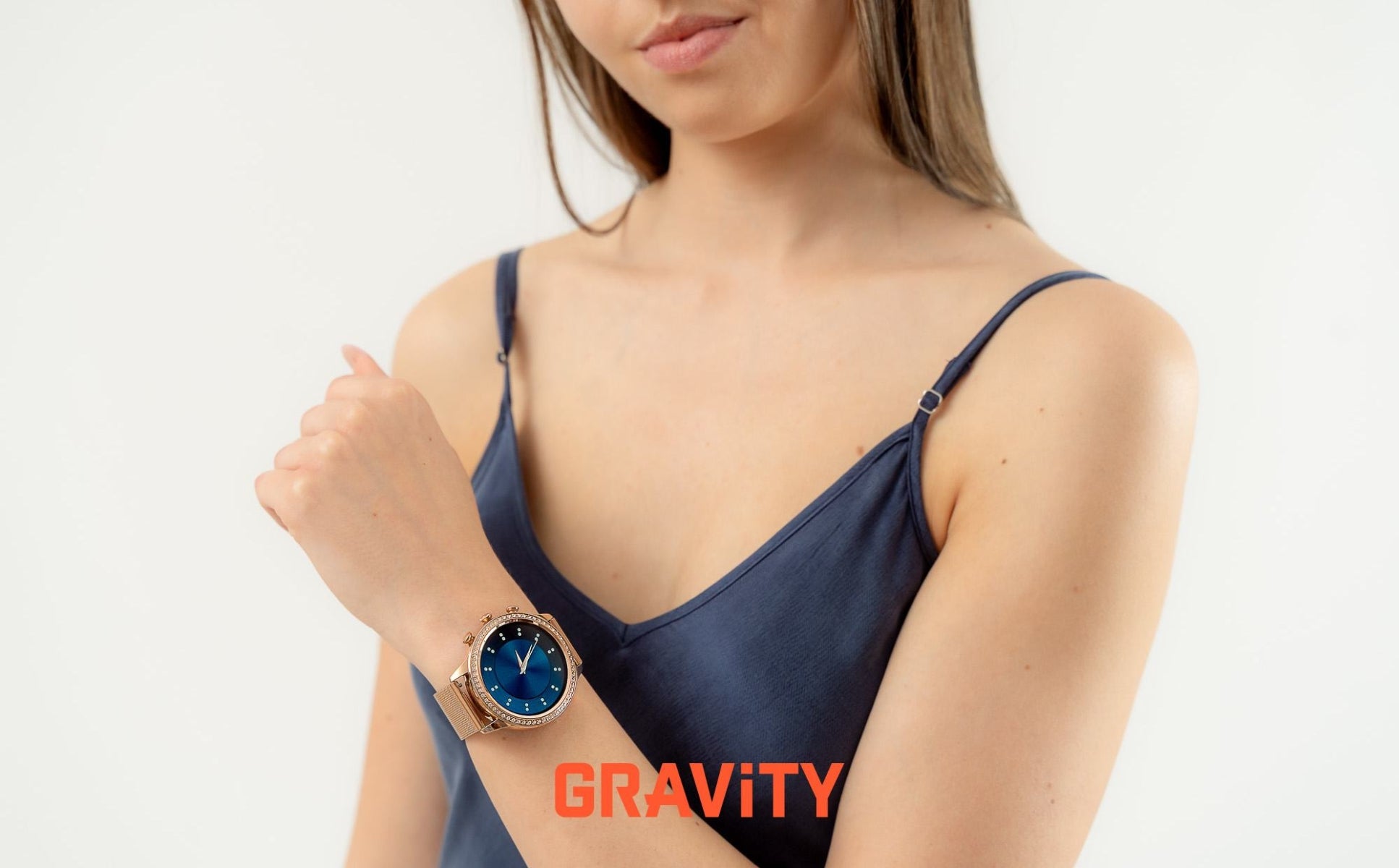 Smartwatch Gravity Różowe Złoto Pasek i Bransoleta GT5-6 – zdjęcie 4