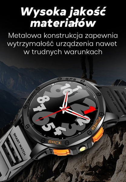 Smartwatch Męski GRAVITY GPS GT24-2 Czarny Pasek Silikonowy + Biały Pasek – zdjęcie 9
