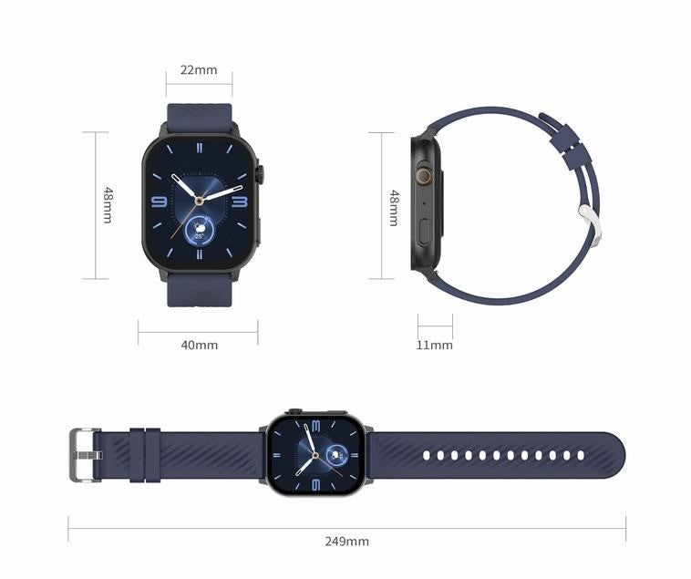 Smartwatch Damski GRAVITY GT15-12 Granatowy Pasek Silikonowy + Czarna – zdjęcie 13
