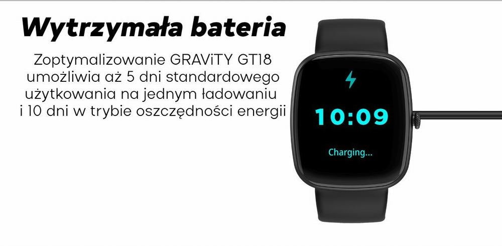 Smartwatch Damski GRAVITY GT18-8 Beżowy Pasek Silikonowy + Biały Pasek – zdjęcie 15
