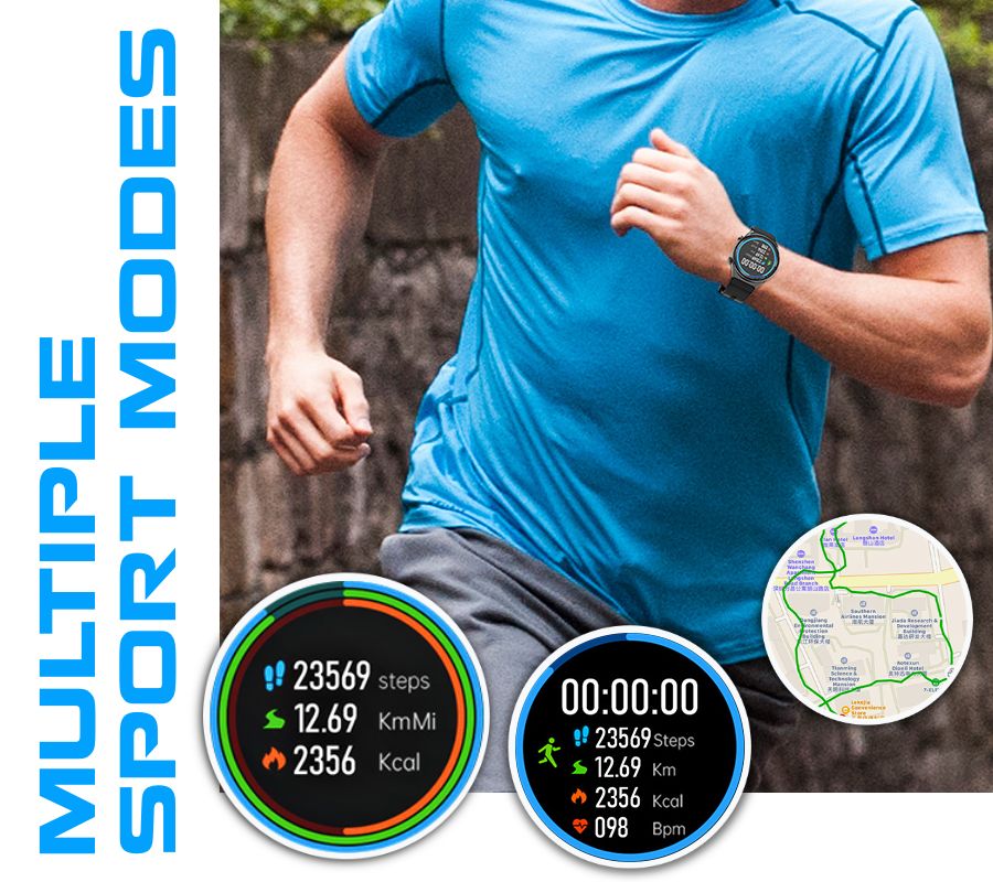 Smartwatch Rubicon RNCE99 Black Metal + Silicon SMARUB194 – zdjęcie 9