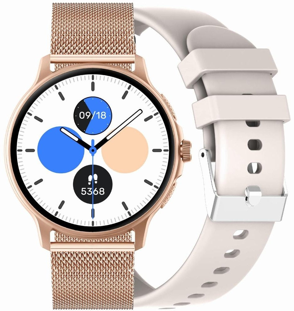 Smartwatch Damski GRAVITY GT12-5 Szary Pasek Silikonowy + Bransoleta