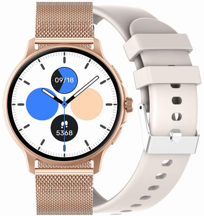 Smartwatch Damski GRAVITY GT12-5 Szary Pasek Silikonowy + Bransoleta