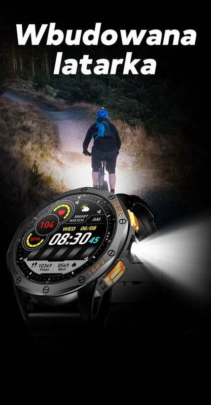 Smartwatch Męski GRAVITY GPS GT24-5 Czarny Pasek Silikonowy + Zielony – zdjęcie 12