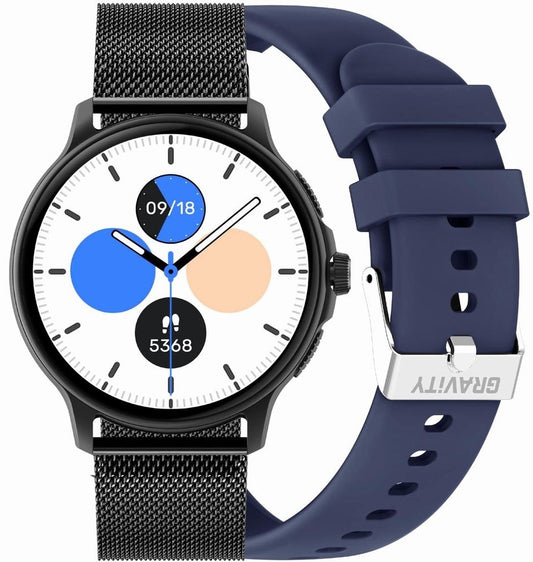 Smartwatch Damski GRAVITY GT12-2 Granatowy Pasek Silikonowy + Czarna