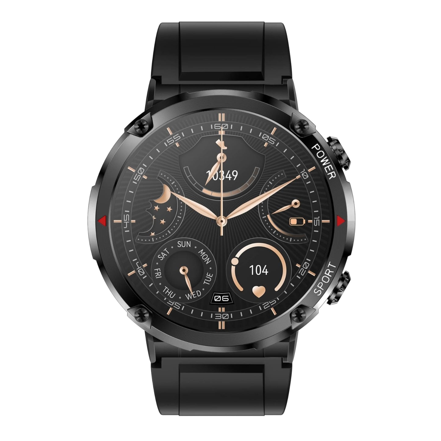 Smartwatch Gravity GT21-1+ Czarny Pasek Silikonowy – zdjęcie 5