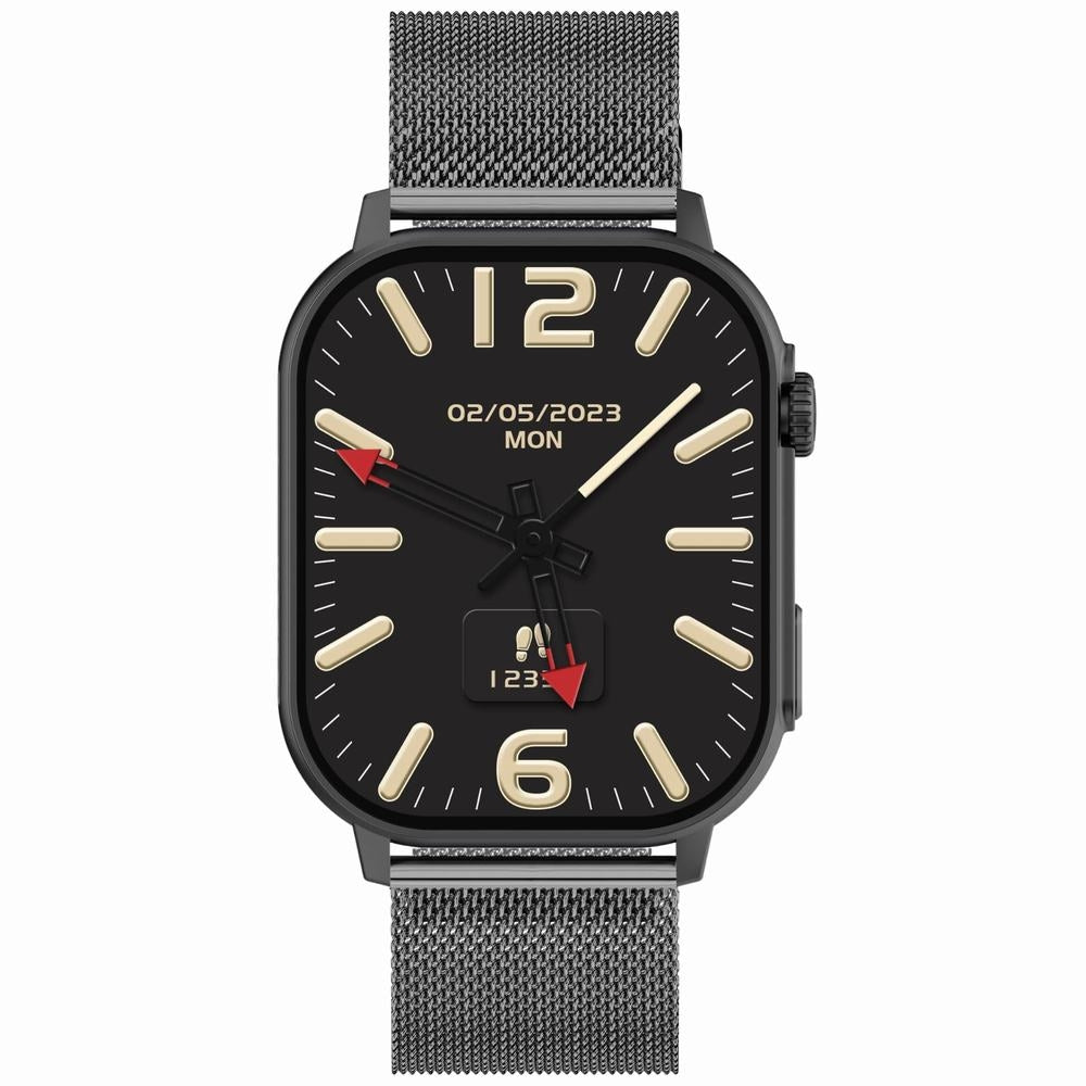 Smartwatch Gravity GT15-5 Czarny Pasek Silikonowy + Tytanowa Bransoleta – zdjęcie 4