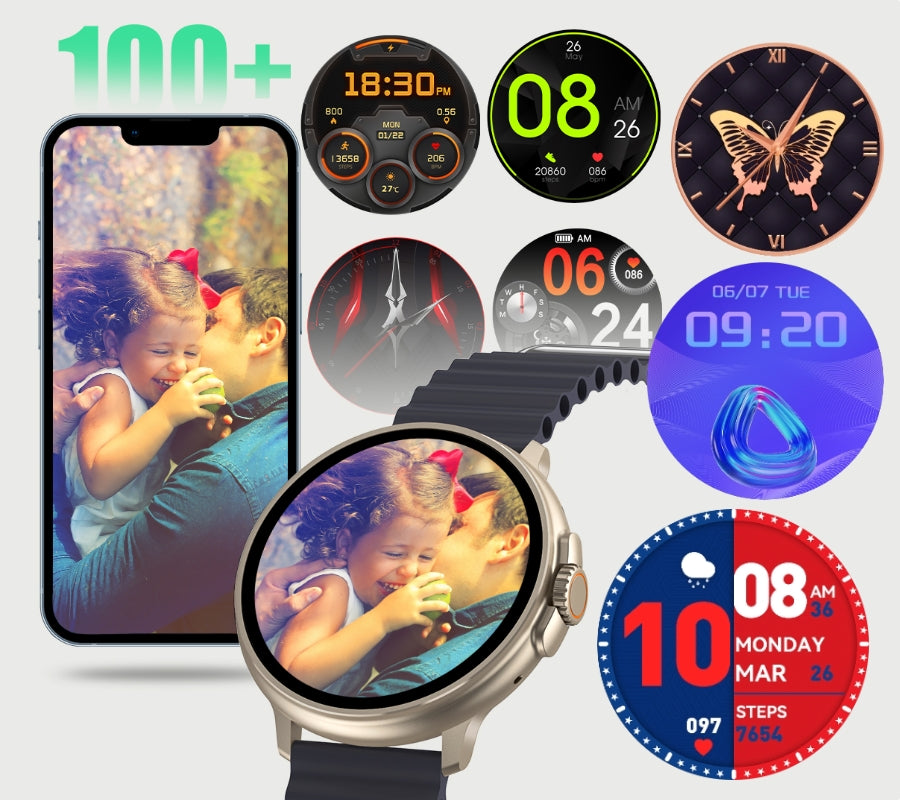 Smartwatch RUBICON RNCF15 Tytan/Orange SMARUB258 – zdjęcie 2